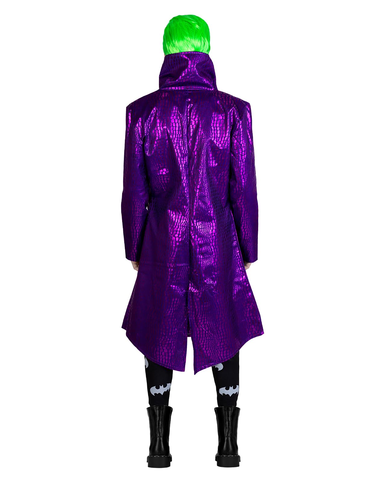 Funidelia Disfraz Oficial de Joker - Escuadrón Suicida para hombre, Camiseta, leggins, pantalón, gabardina, cadenas, DC Comics - Traje para adultos para fiestas, Carnaval y Halloween - Talla XL