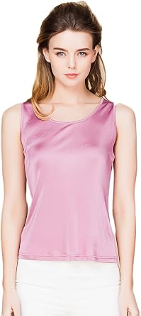 CLC Womens Mulberry Silk Camisole Sleeveless Shirt Tank Tops Double Knit