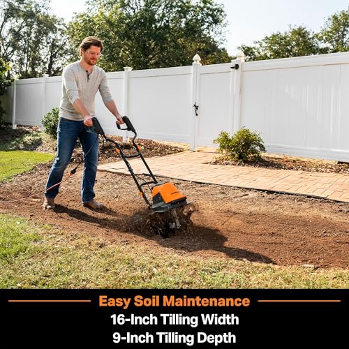 LawnMaster TE1216M Electric Tiller 12-Amp, 16-Inch by LawnMaster - Used condition - Image 3