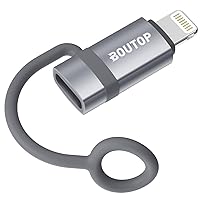 Vista 9 de [Certificado MFi] Adaptador USB C a Lightning, adaptador tipo C a Lightning, compatible con carga rápida PD de 36 W, compatible con iPhone iPad Gris