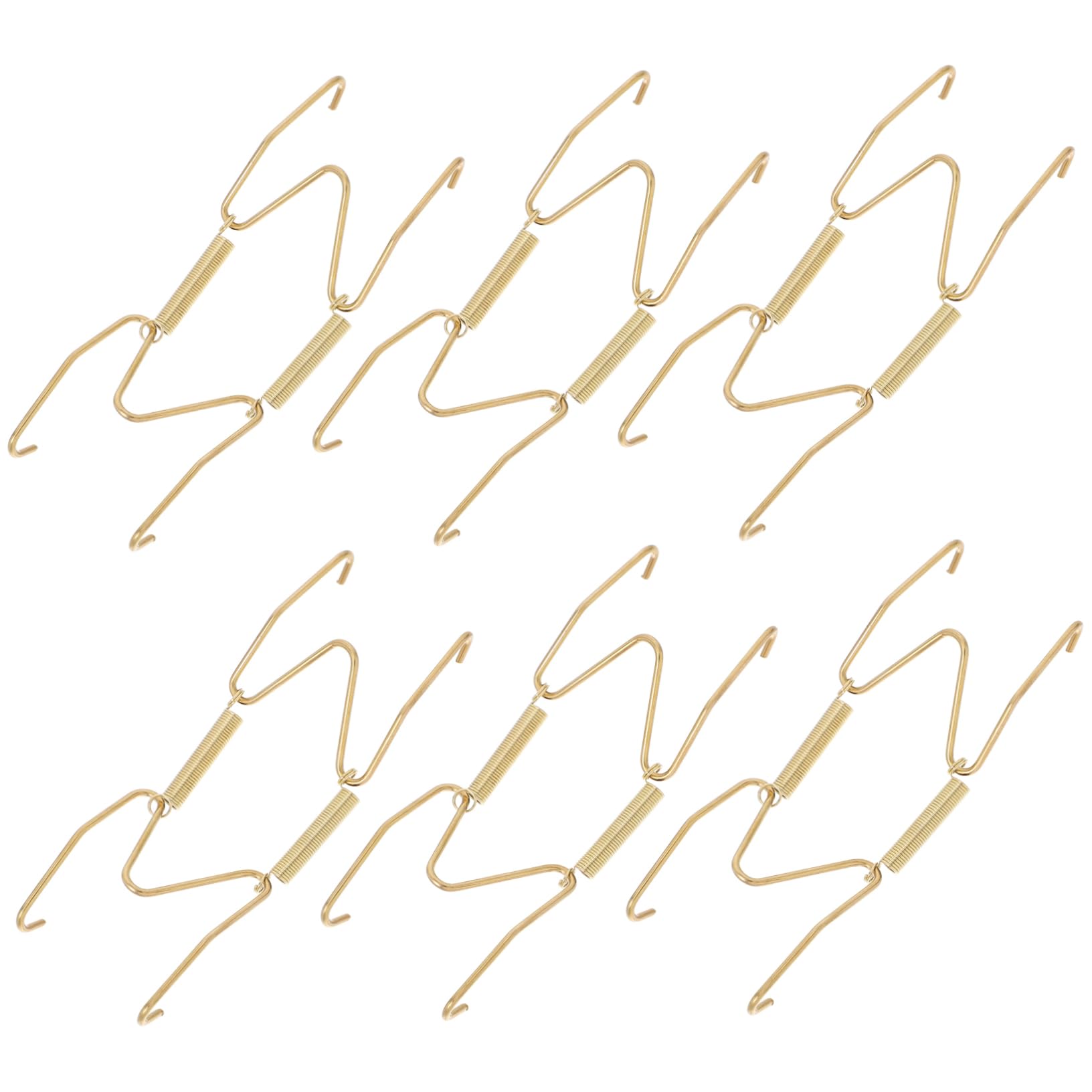 Garneck W-Shape Steel Plate Hangers 6 Plate Rack Versatile for Artwork Photos Clocks Easy to Mount for Home Commercial Use