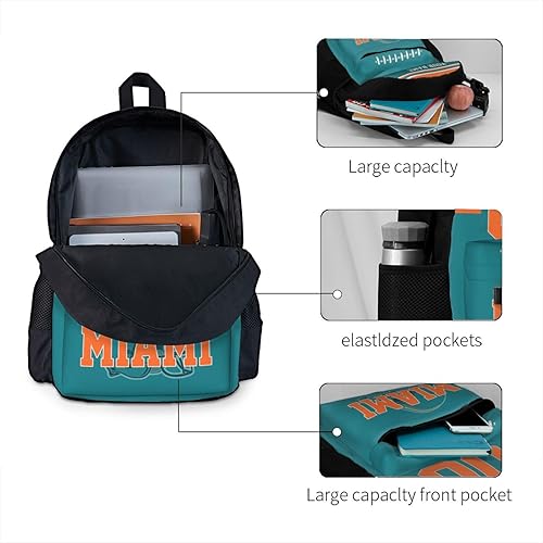 Miniatura 3 de Mochila personalizada para hombres y mujeres, mochilas personalizadas con nombre y número, mochila informal personalizada, Miami , Mochilas Daypack