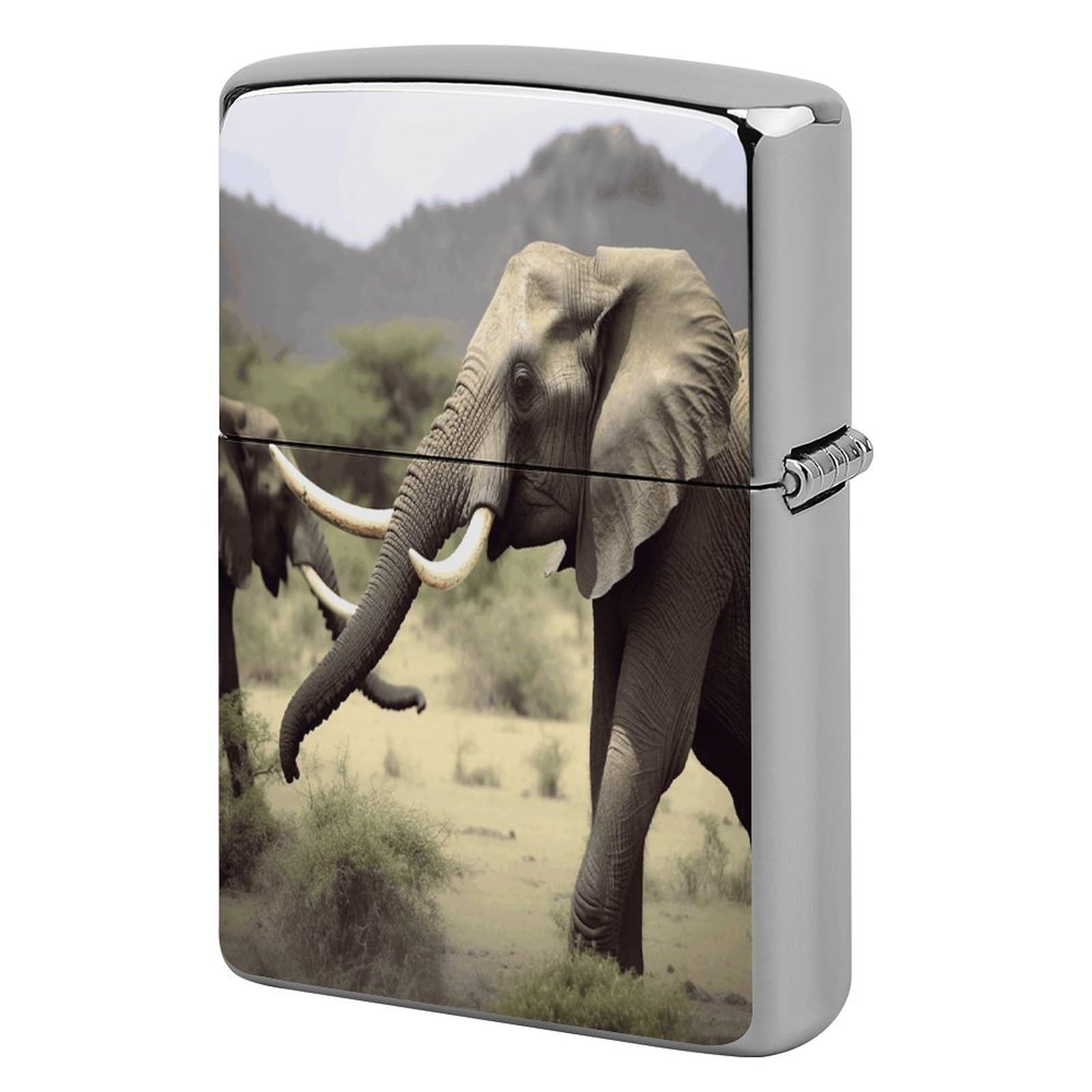 Fodpand Style Elephants Animals Metal Lighter Case Cover Lighter Sleeve