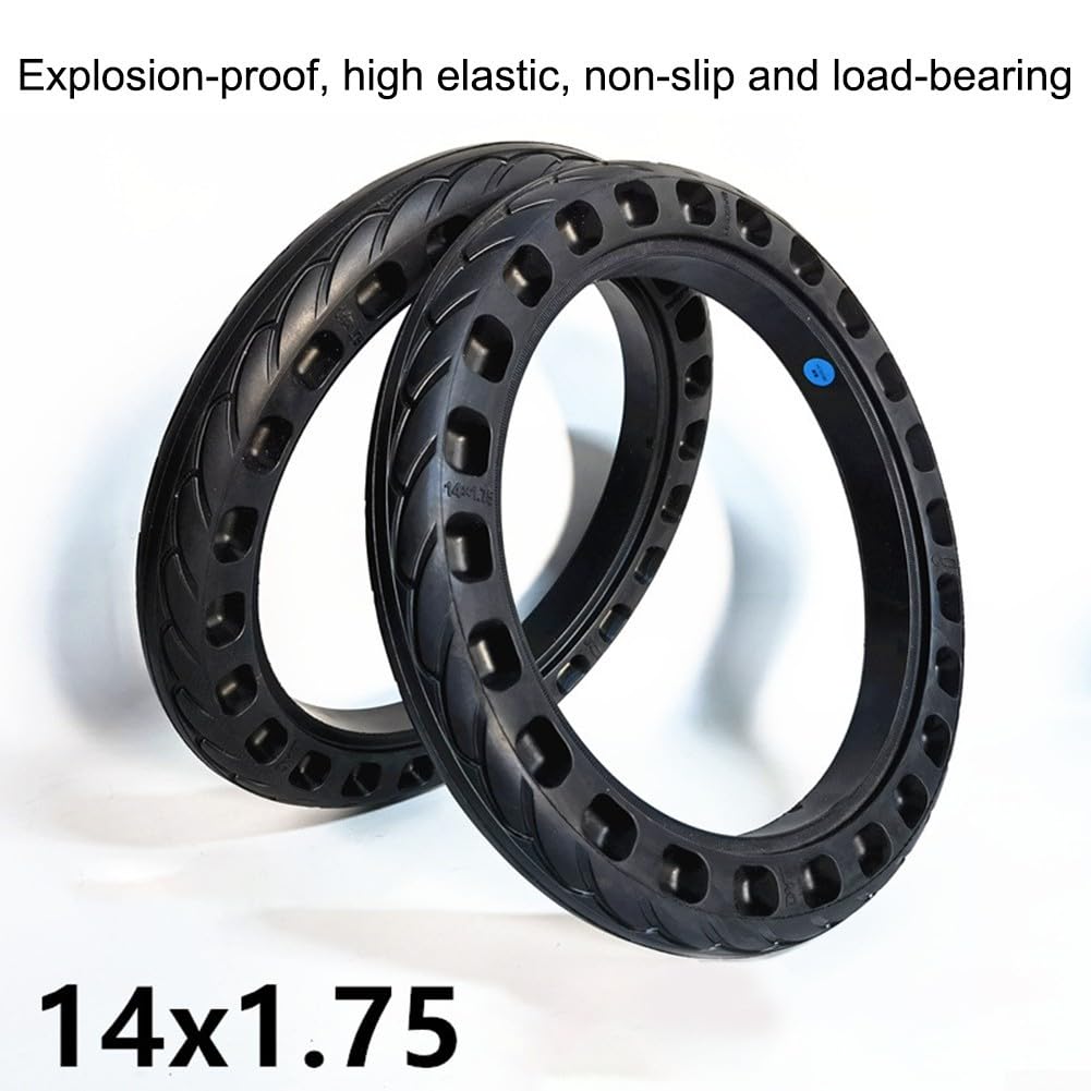 14X1.75 Pneumatico Solido A Prova Di Esplosione Gomma Tubeless Per E-Bike Scooter Off-Road