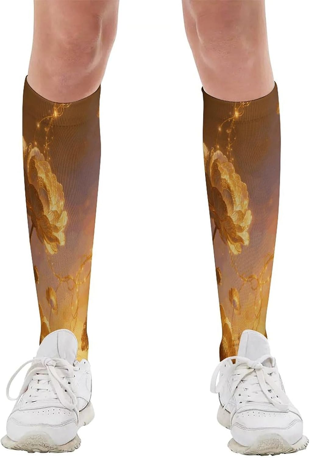 Floral Fantasy Stockings - Soft Breathable,Compression Socks Wicking Thermal,Knee High Sock for Hiking Sports