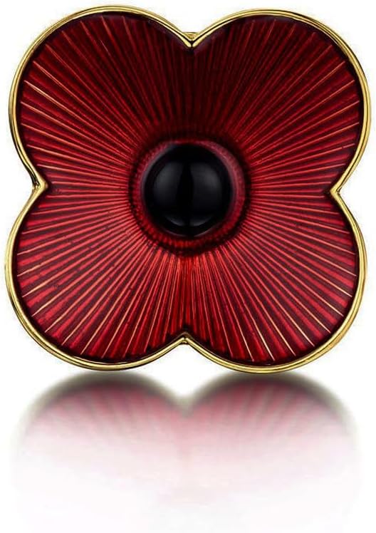 Mebvdebe Poppy Flower Brooch Pins for Hero Soldier Remembrance Day Gift Memorial Day Lapel Pin for Women Men Memorial Day Jewelry Veterans Day Jewelry, Metal, no gemstone