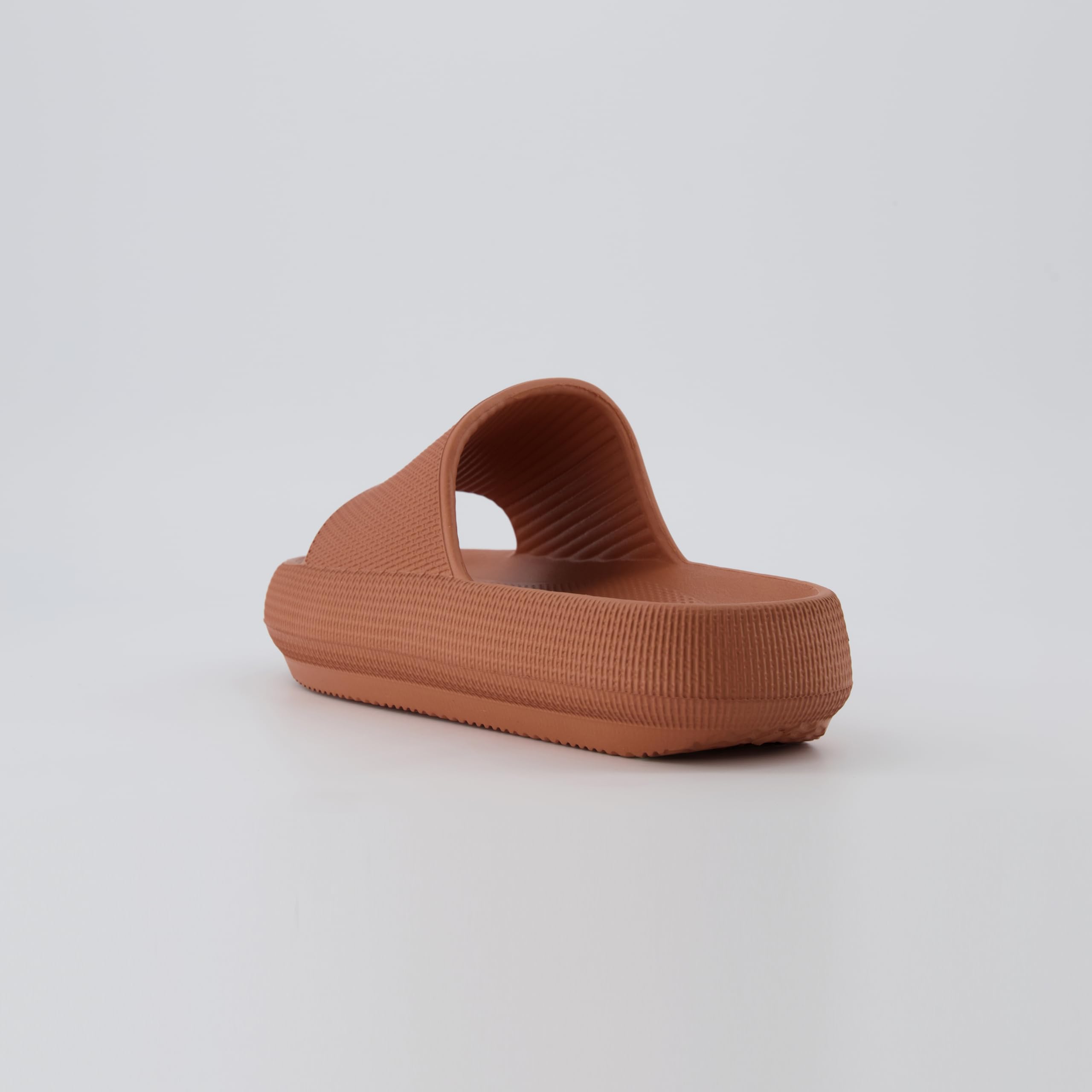 CUSHIONAIRE Feather EVA Slides for Women – Comfortable Slip On Womens Slippers, Indoor Outdoor Shower Shoes, Beach Essential Cloud Slides