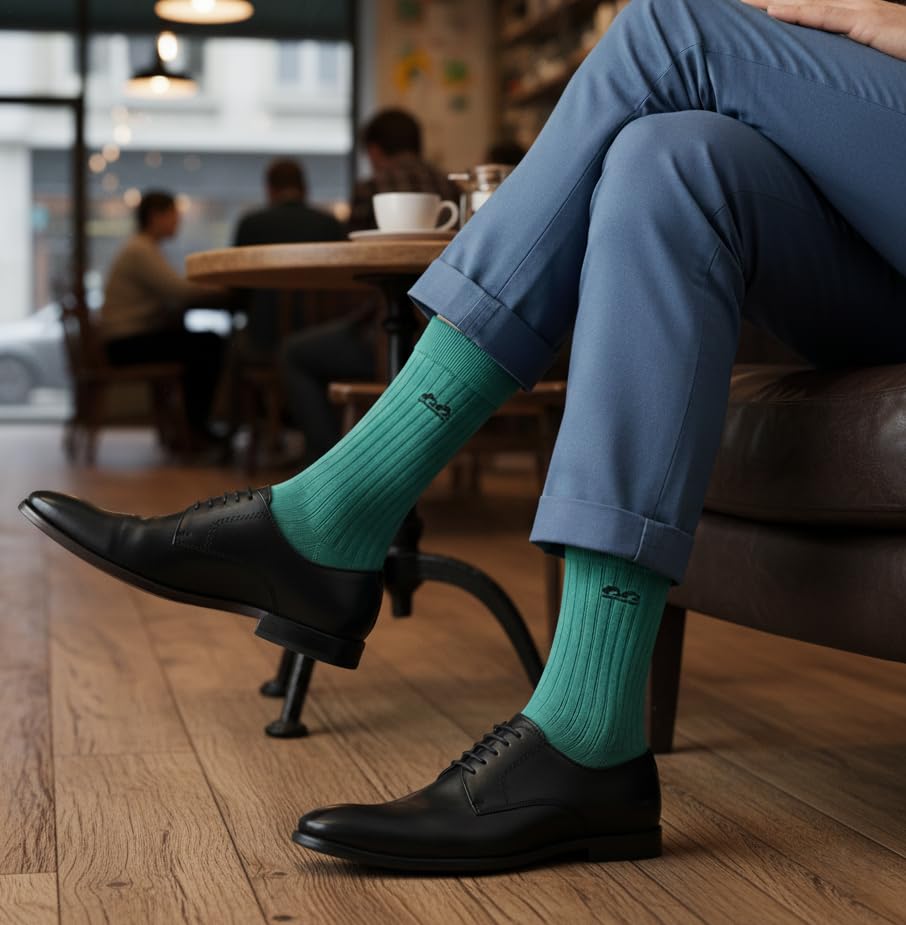 Image of The Sock Street Bamboo Crew Socks for Men Combo | Full Calf Length Premium Bamboo | Odour-Free, Breathable & Durable | Cushioned Base & Anti-bacterial | 3X Softer than Cotton Socks | Pack of 3