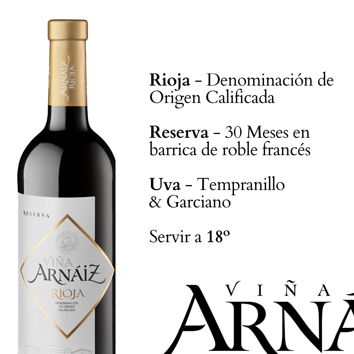 Viña Arnáiz - Vino Tinto D.O. Rioja - Pack 6 Botellas x 750ml