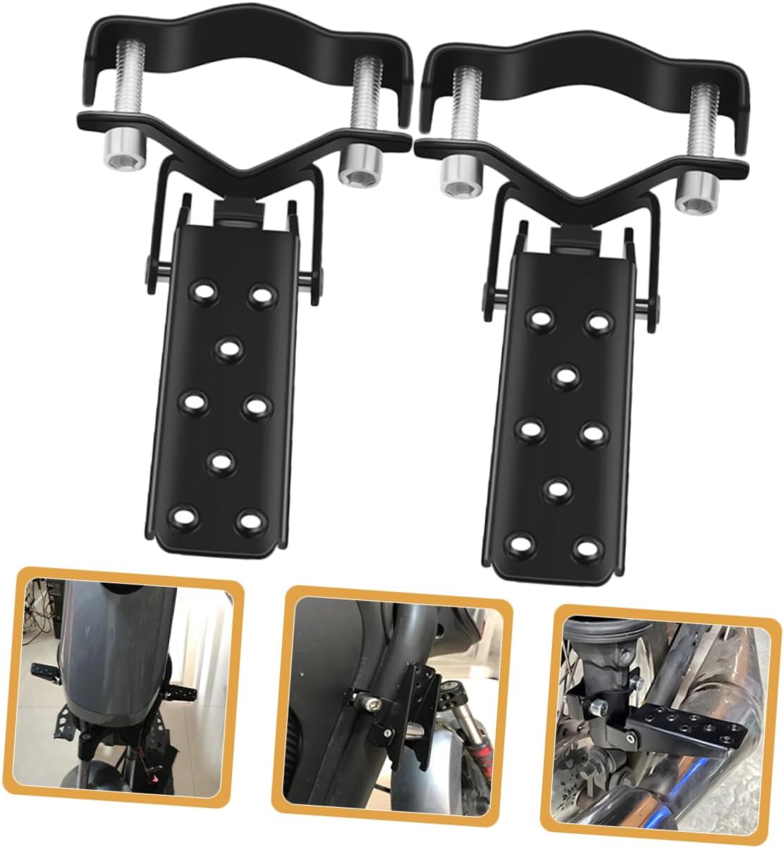 Unomor 3pairs Bike Rear Footrest Pegs Cycling Accessories for Electric and for Enhanced Safety and Stability