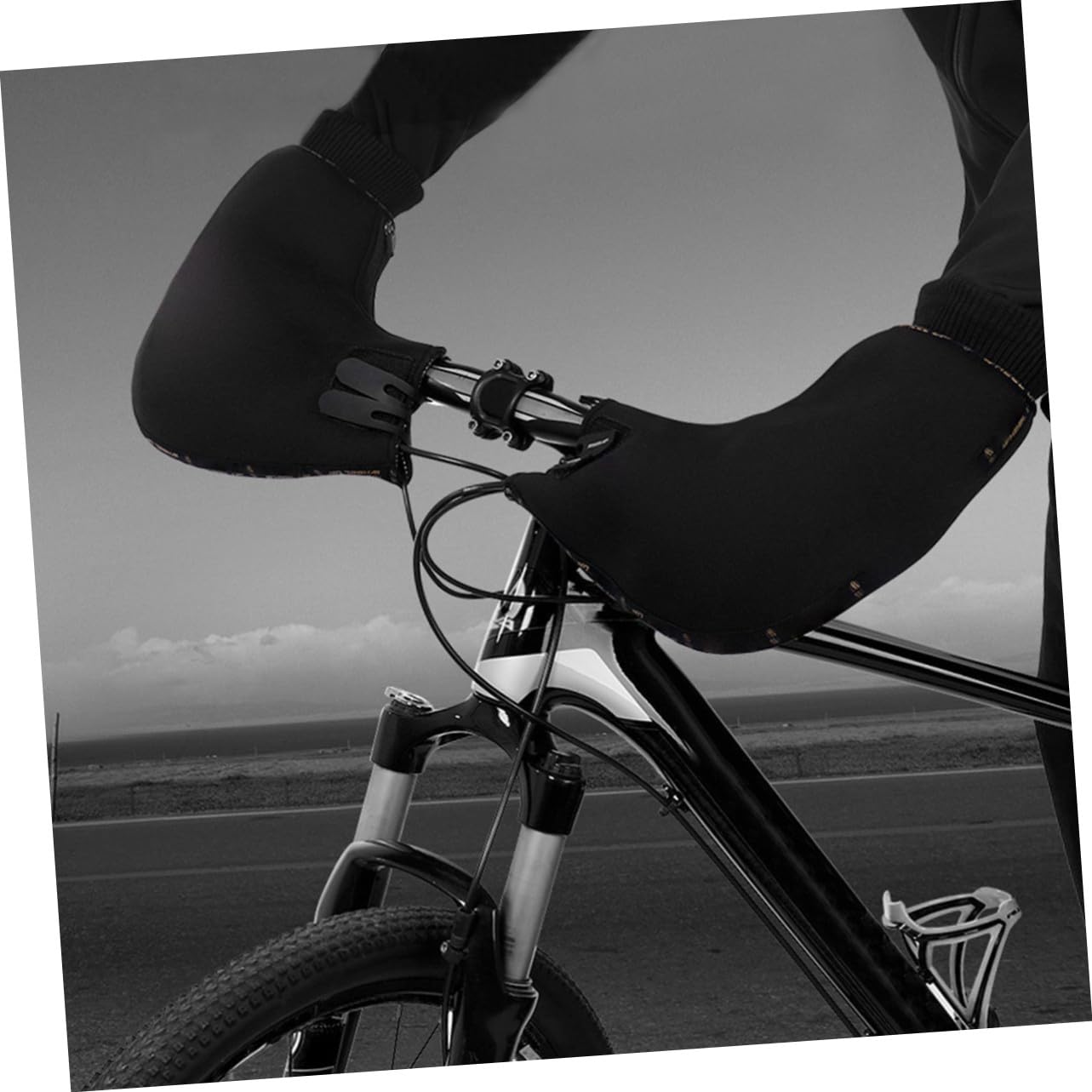 Tofficu 1paar Fahrrad Lenkerhandschuhe mit Winddichtem Wasserdichtem Schutz Gefüttert Passend für Mountainbike und Roller Winterhandschuhe für Herren und Damen