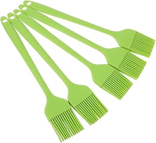 5 Piezas Pinceles de Silicona para Cocina y Barbacoa Resistente al Calor Cepillos para Untar Aceite Salsa y Marinadas Repostería Parrilla y Horneado Color Verde