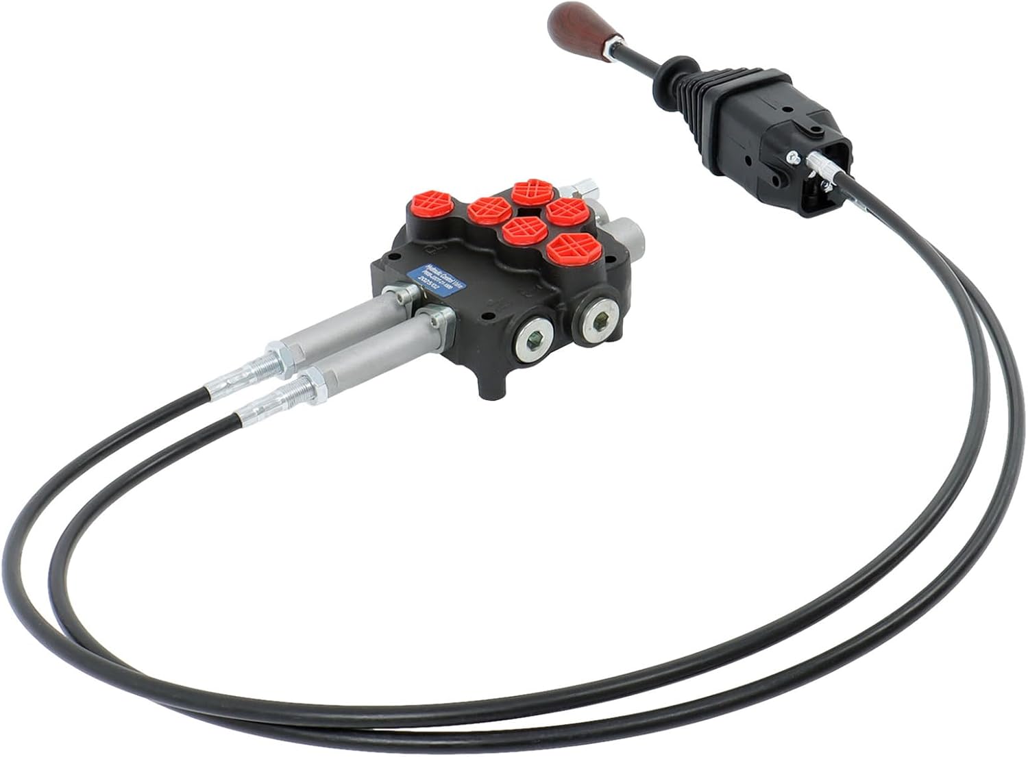 kimllier P80 Remote Control Double Acting Hydraulic Control Valve 1.5m Cable Joystick Remote Control, Cast Iron, for Construction and Agricultural Equipment