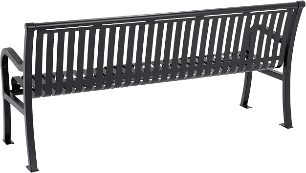 Norwood Open Air Series Premium Ribbed Bench with Back