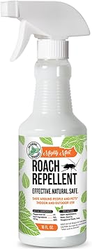 Mighty Mint Peppermint Oil Roach Repellent Spray Natural Cockroach Killer for Indoor & Outdoor Use Plant-Based Insect & Pest Control 16 oz