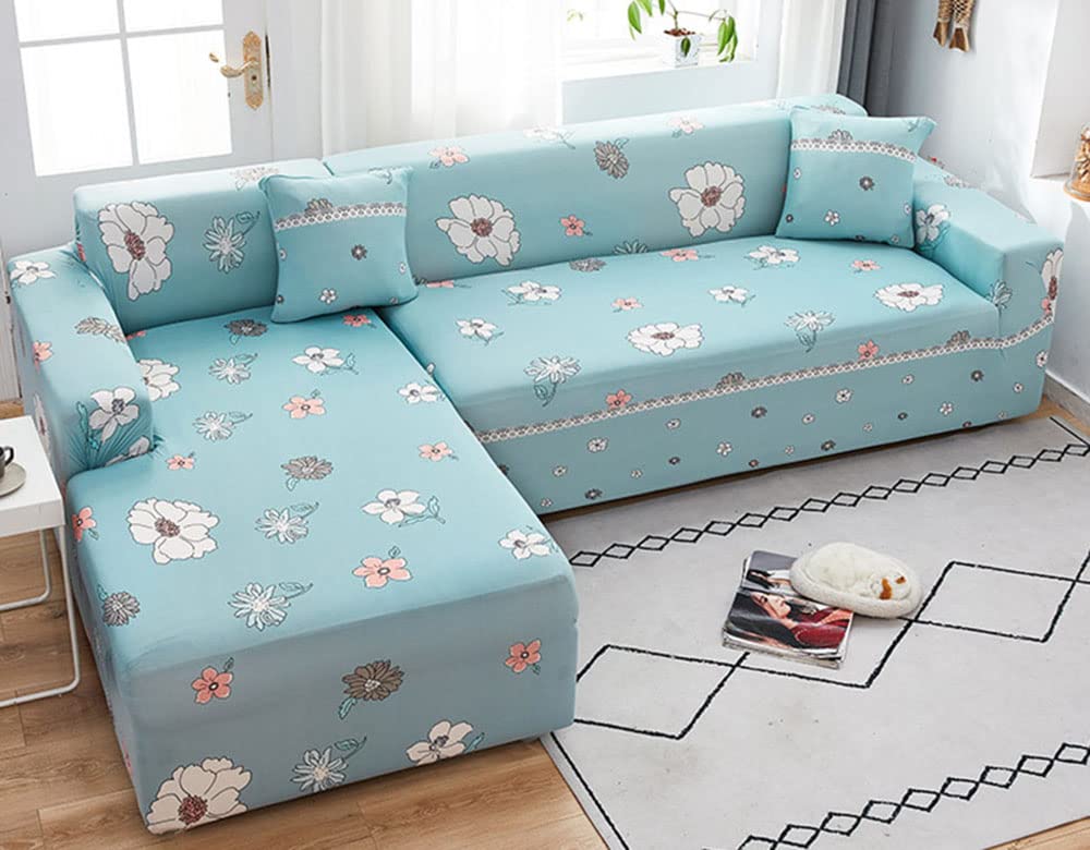 Housse pour canapé sectionnel en L pour rénover un tissu usé facilement