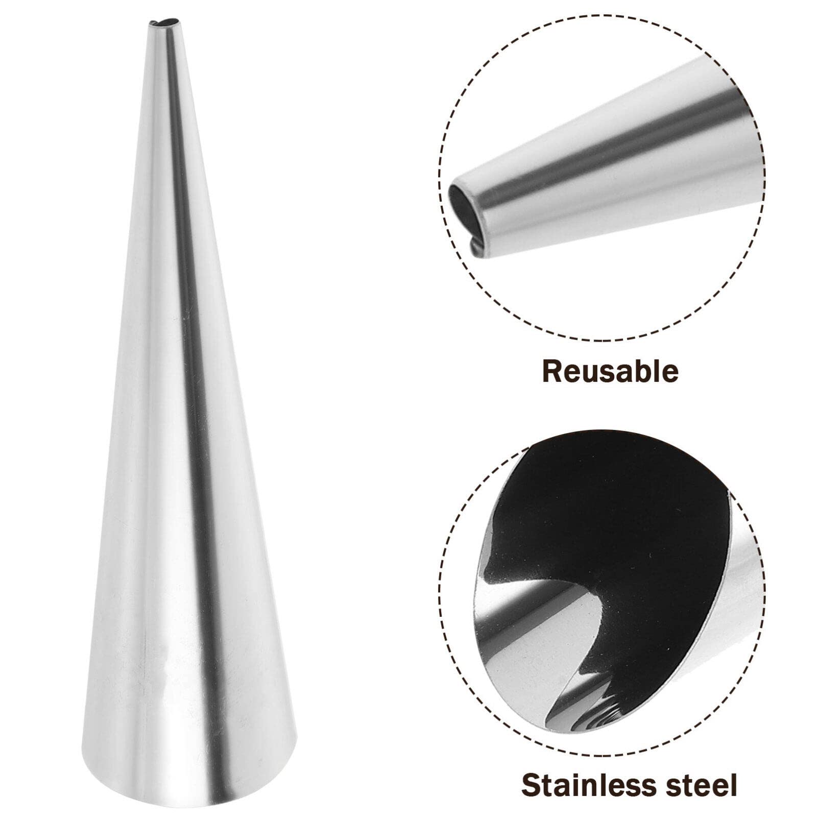 Alipis 16pcs Stainless Steel Croissant Horn Molds Baking Tubes Desserts Appetizers Easy to Use Non-roll Design for