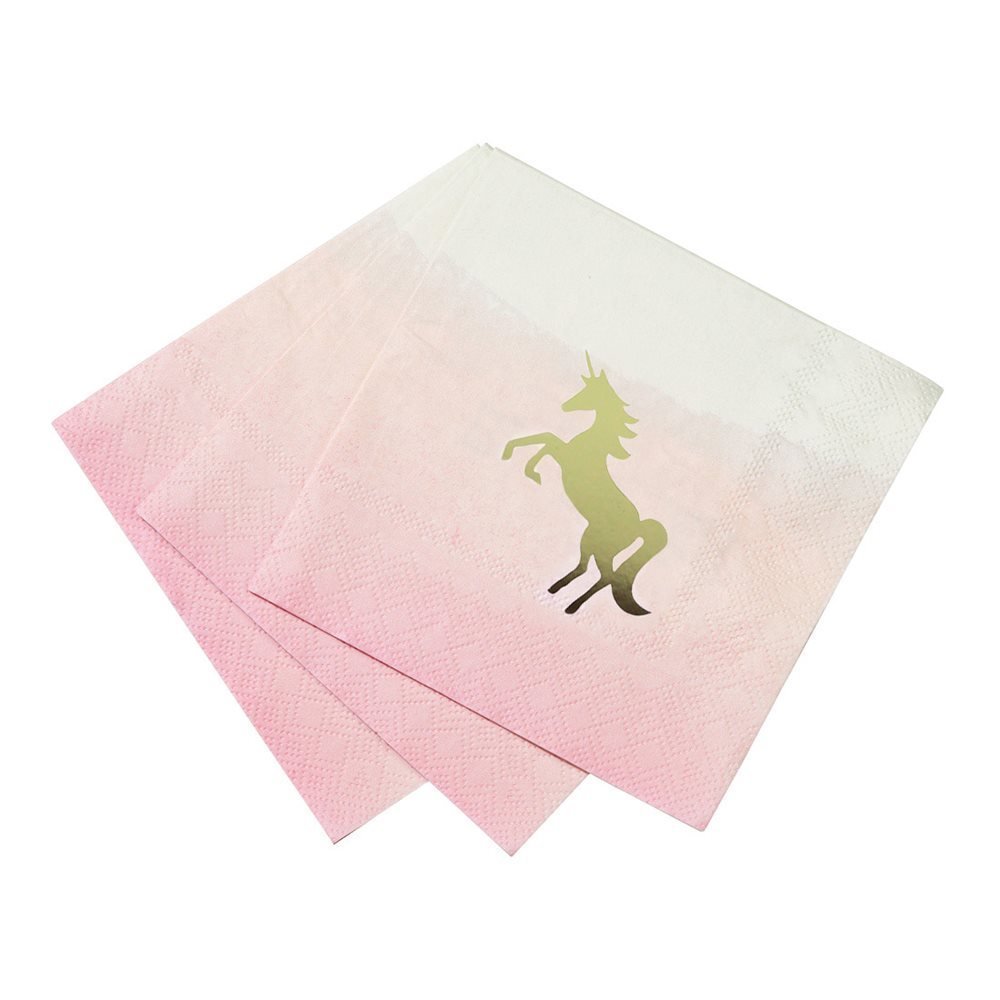 Pretty Unicorn Napkins for Girls Birthday Party Girls Baby Shower Made By Talking Tables Pack of 16