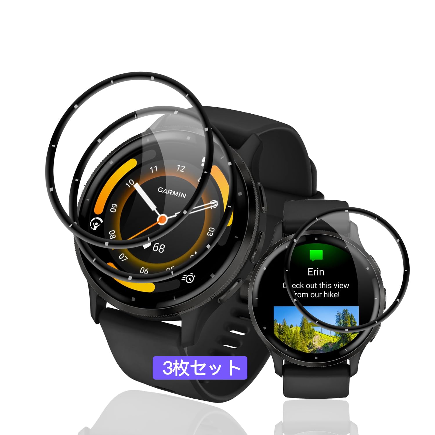 Amazon | 用 GARMIN(ガーミン) Venu 3 フィルム ガラスフィルム PET 