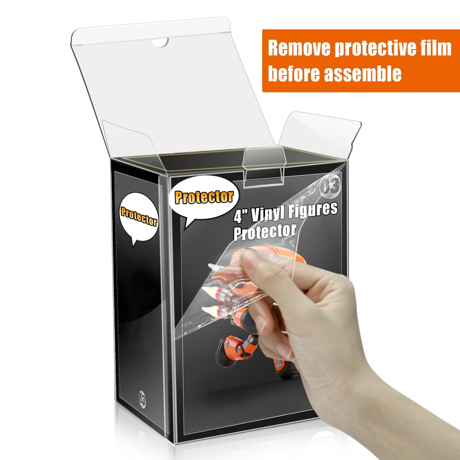 Funko Pop Protector for 4 inch Pop, 20 Packs 0.5mm Thick Funko Pop