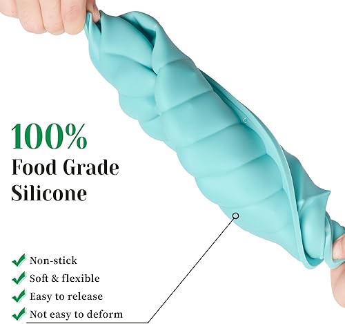 Miniatura 3 de 2 moldes redondos de silicona para tartas de Charlotte, 8 pulgadas para hornear pasteles de queso, brownie, pastel de plátano, tarta de fresa, tarta