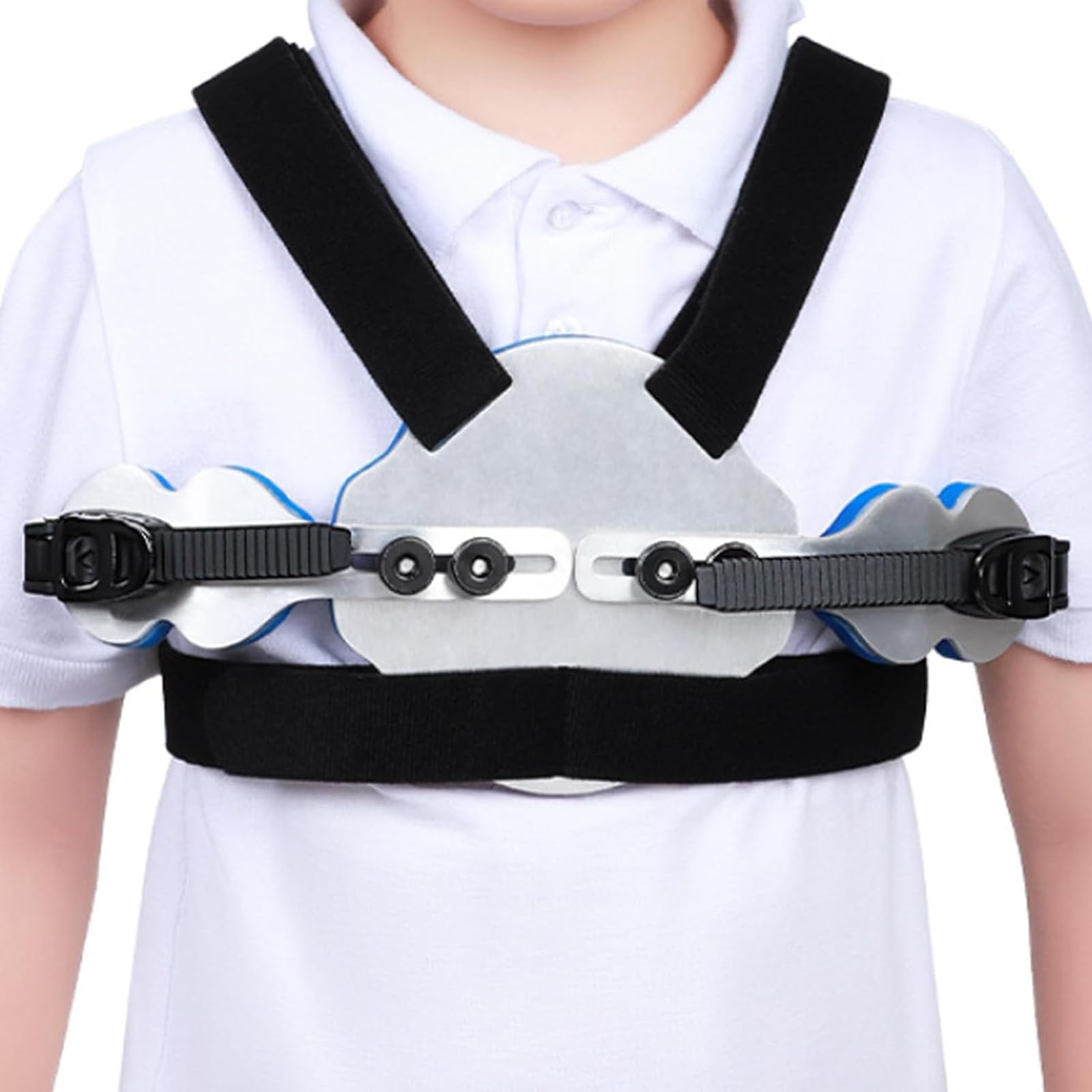Ortesis Para Pectus Carinatum, Ortesis Para Costillas Valgas Con Correa Más Ancha, Ajuste Libre De Tamaño Y Agradable Para La Piel, Material De Aleación De Aluminio De Alta Resistencia, Para Niños.