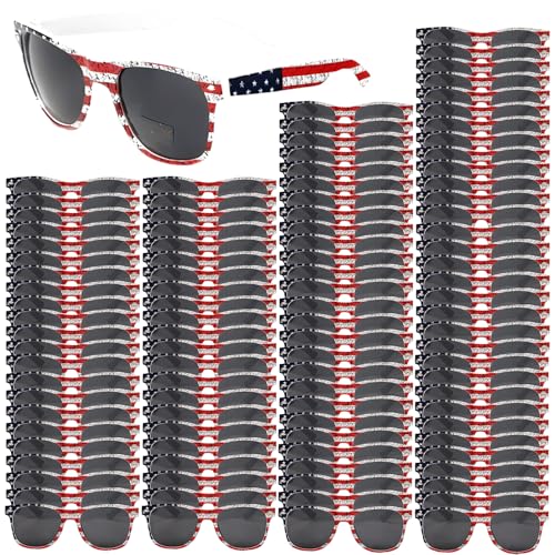 American Flag Sunglasses – Patriotic Shades for July 4th, Memorial Day, Parades, Parties – USA Flag Glasses
