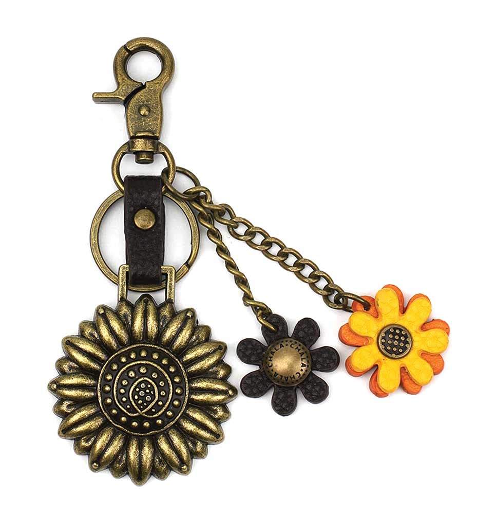 Chala Women's Sunflower Charming Metal Keychain, S