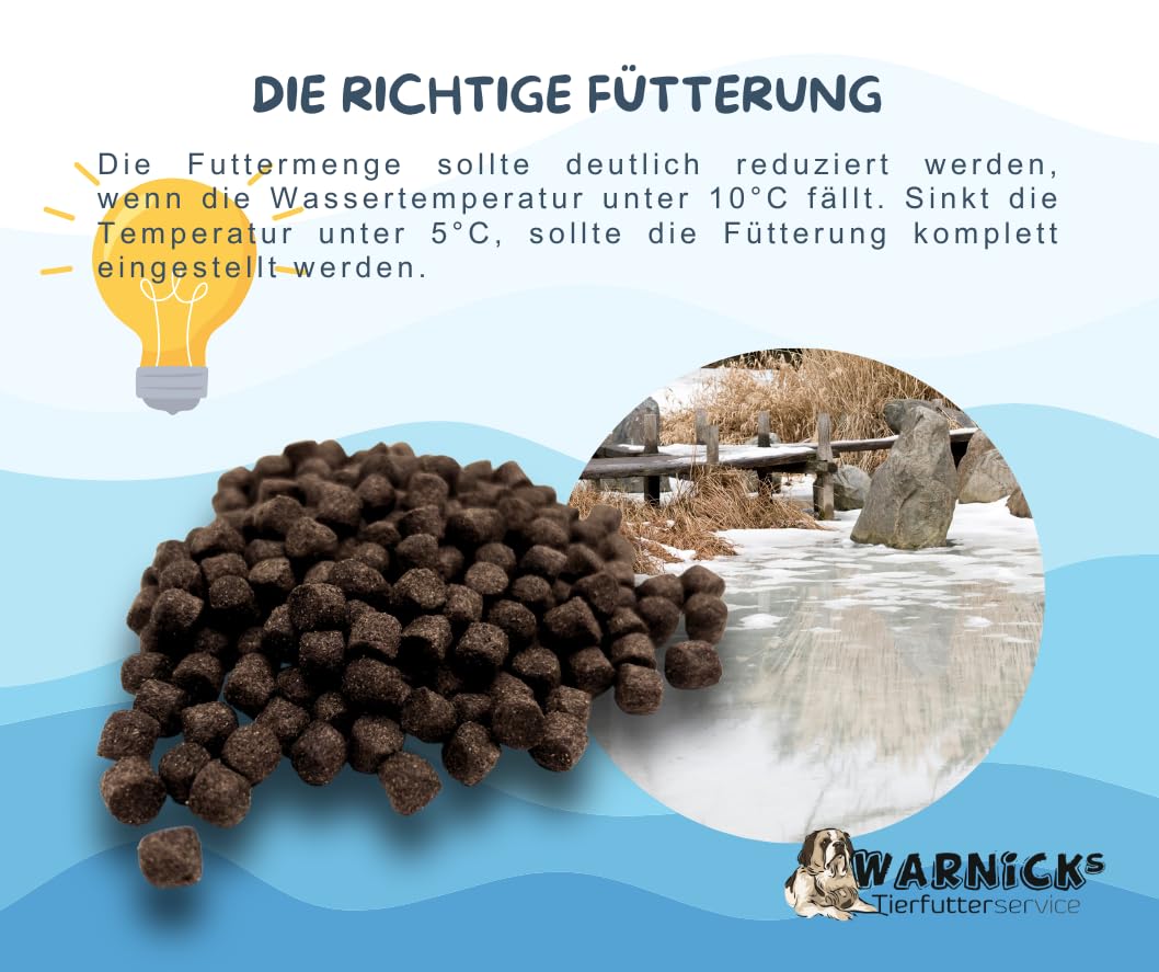Warnick's Fischfutter Koifutter Winter sinkend 5 mm - 10 kg