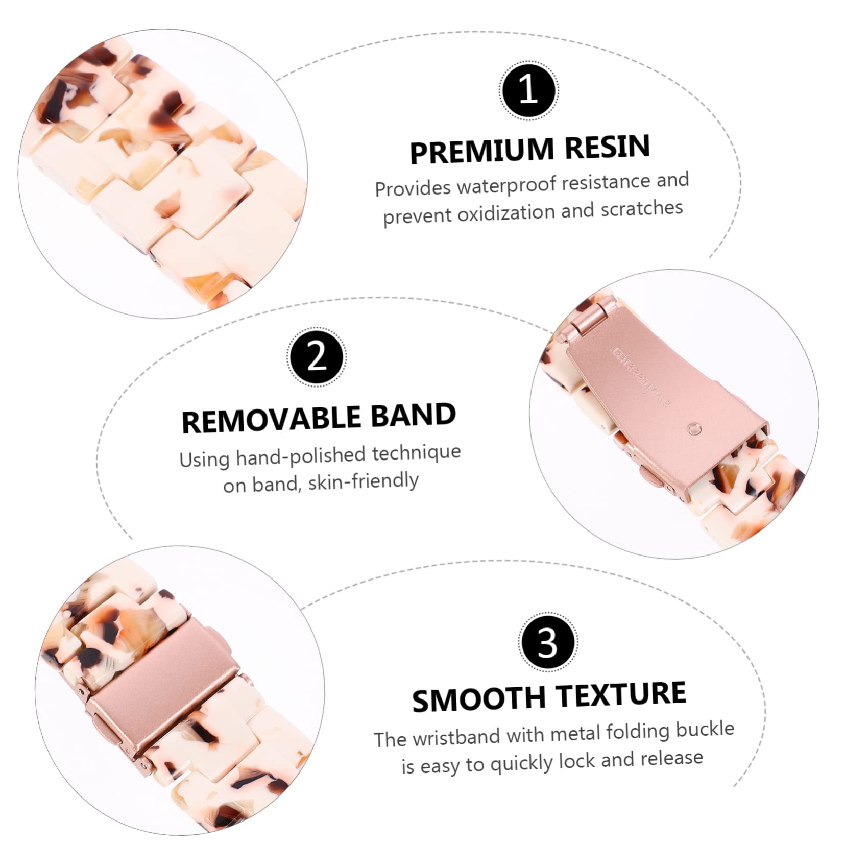 OSALADI 3piezas Correa De Reloj Deportiva De Resina Para Smartwatch y Relojes Tradicionales Banda De Muñeca Ligera y Resistente Al Sudor Para Ocasiones Casual y Formales