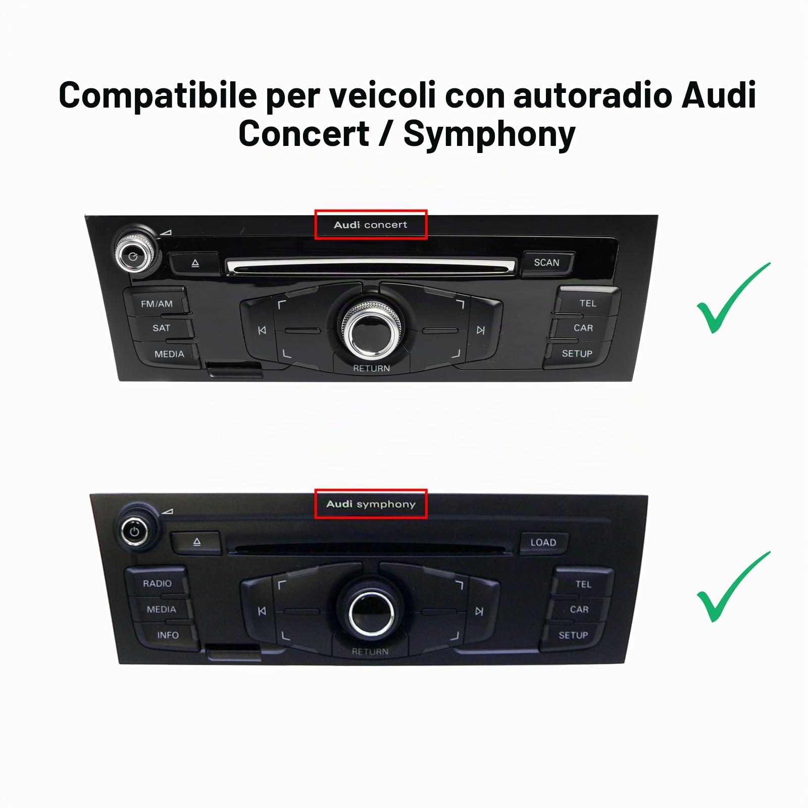 DYNAVIN Android Autoradio Navigatore per Audi A4 A5 Q5 S4 S5 con radio Concert/Symphony, 6,5" con Wireless CarPlay e Android Auto | Head-up Display | Dab+ Radio: D9-DMI Ultra Flex