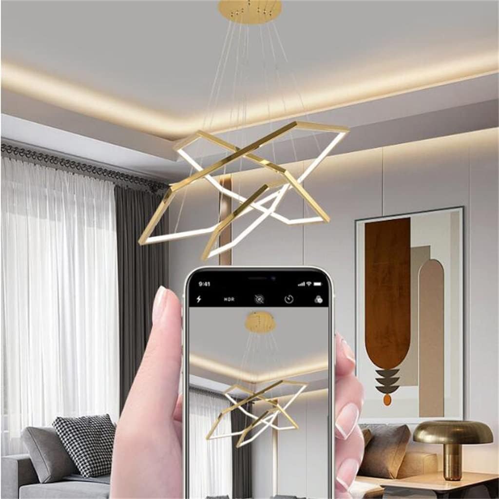 Chandelier Nordic Style Hexagonal Chandelier Exhibition Hall Personality Chandelier Home/D/80 * 60 * 40Cmtricolor