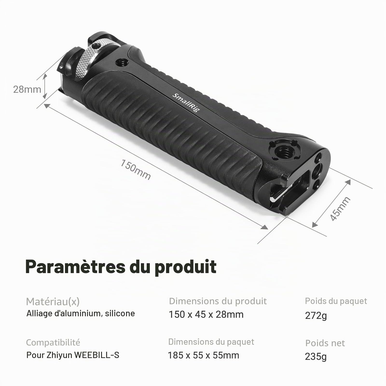 SMALLRIG Poignée pour Zhiyun WEEBILL-S - 2636