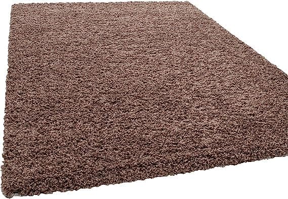 SASONS® Extra Large Shaggy Rug 5cm Thick Soft Pile Modern Fluffy Rugs for Living Room Bedroom Floor Carpet Mat Non Shedding Warm Colours Small Large X-Large Area Rugs (Mocha, 160 x 230cm)