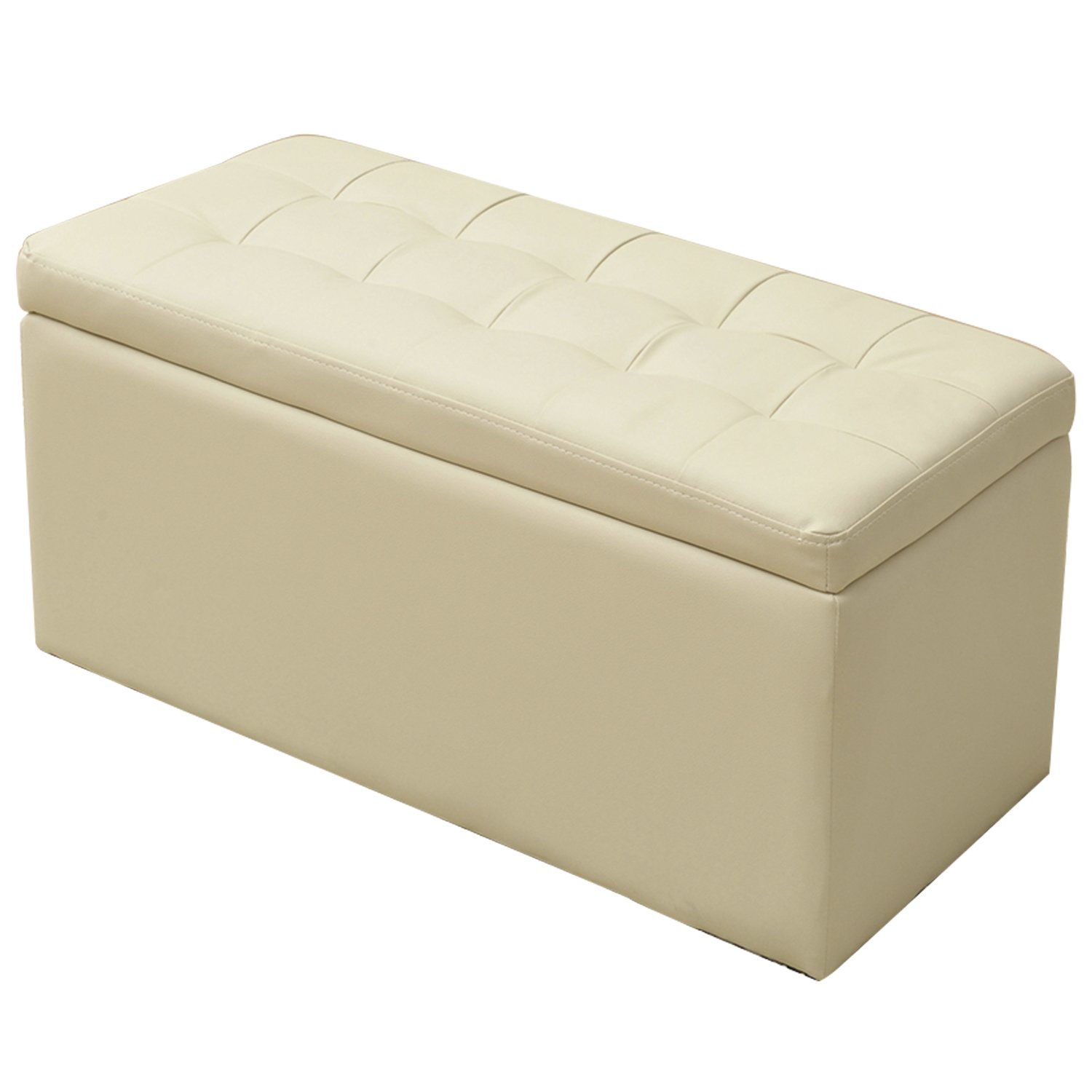 d*7様 MR ILOC Yamazen Storage Stool and Ottoman (Width 74) Ivory (Synthetic