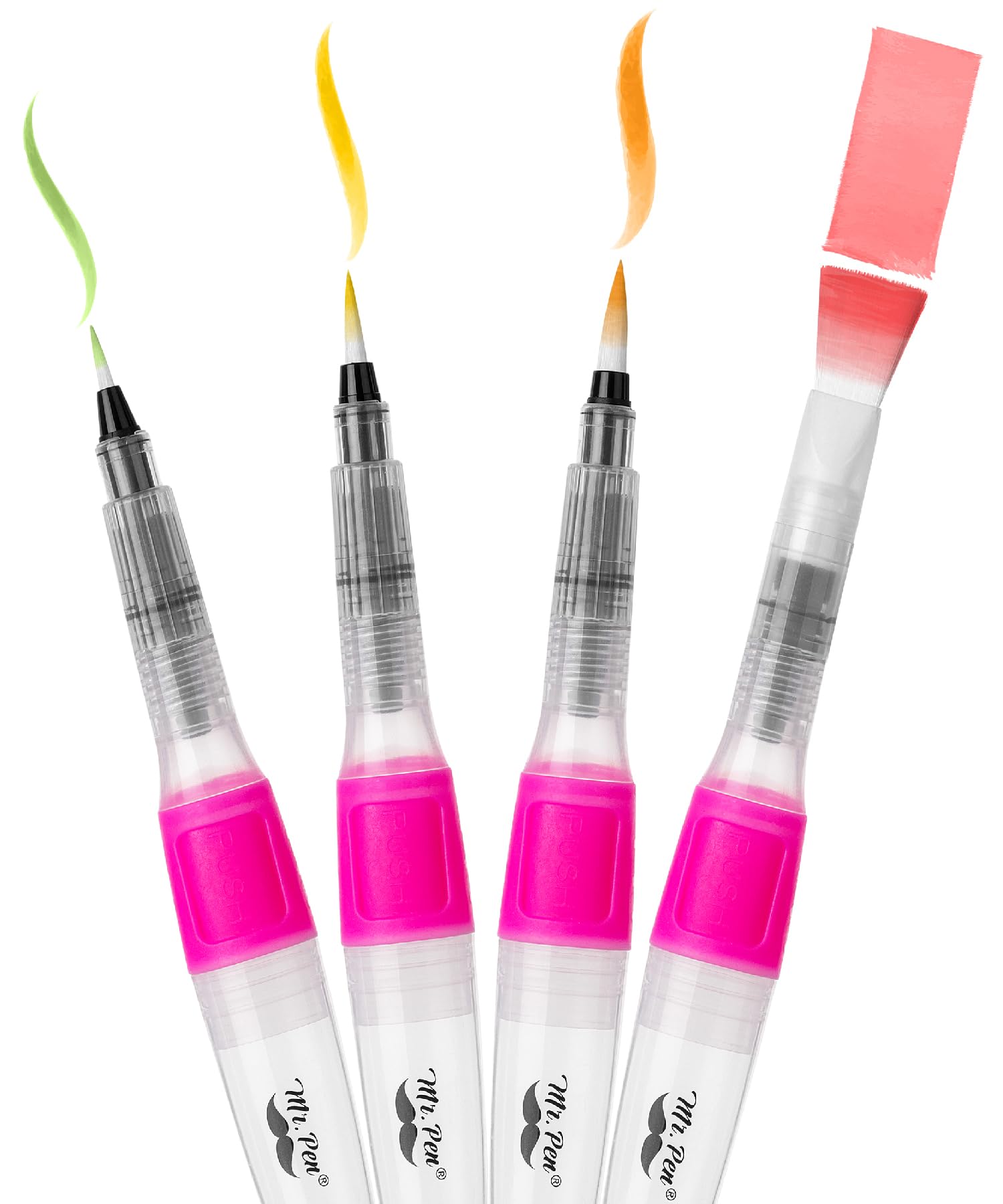 Mr. Pen- Watercolor Brush Pens, 4 pcs, Large Watercolor Brushes Set, Watercolor Pens for Adults, Water Brush Pen