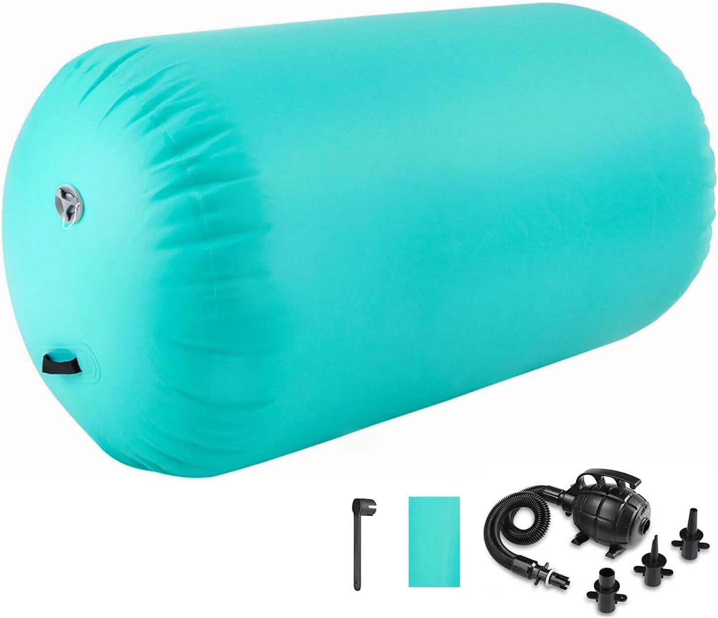 Air Roller Gymnastics Barrel Tumbling Mat Inflatable 60/75/90 CM Air Spot Tumble Track Mat Backbend Trainer with Electric Air Pump for Training/Yoga/Backflip/Home Use