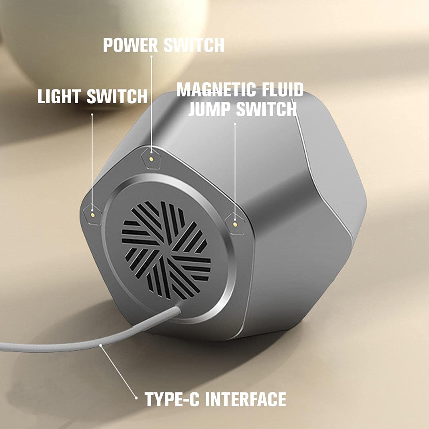 Altoparlante fluido magnetico, altoparlante Bluetooth surround a 360° per sistema audio home theater, altoparlante audio Bluetooth