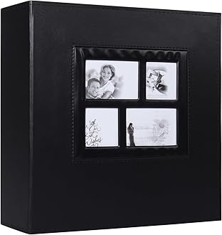 RECUTMS Photo Album 4x6 1000 Pockets Photos, Extra Large Capacity Family Wedding Picture Albums Holds 1000 Horizontal and Vertical Photos (Black)