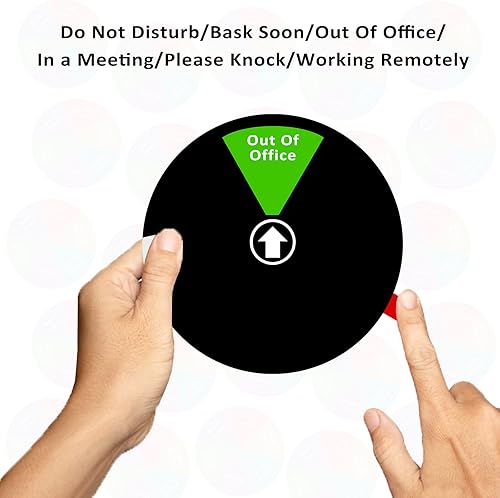 Miniatura 3 de Letrero de privacidad de oficina, 6 pulgadas con texto en inglés Do Not Disturb, Come in Welcome, fuera de la oficina, en una reunión, de regreso