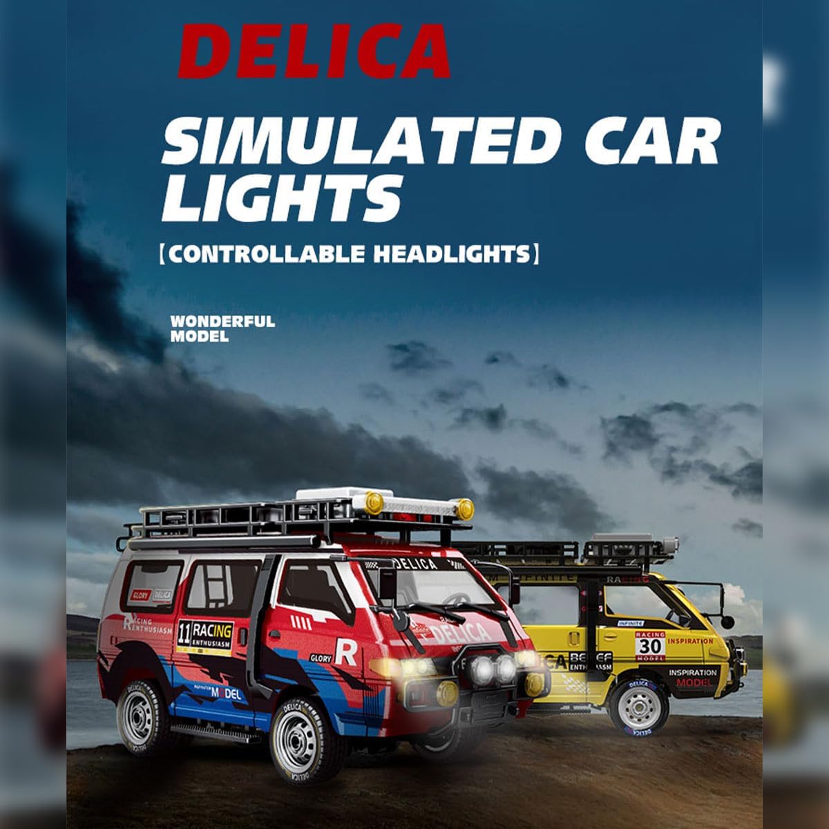 1/24 Scale RC Car 4WD, RTR with LED Lights, Fast Mini Drift Truck, 2.4GHz Off-Road Vehicle, Hobby Grade, Best for Beginners (RTR Version/Yellow)