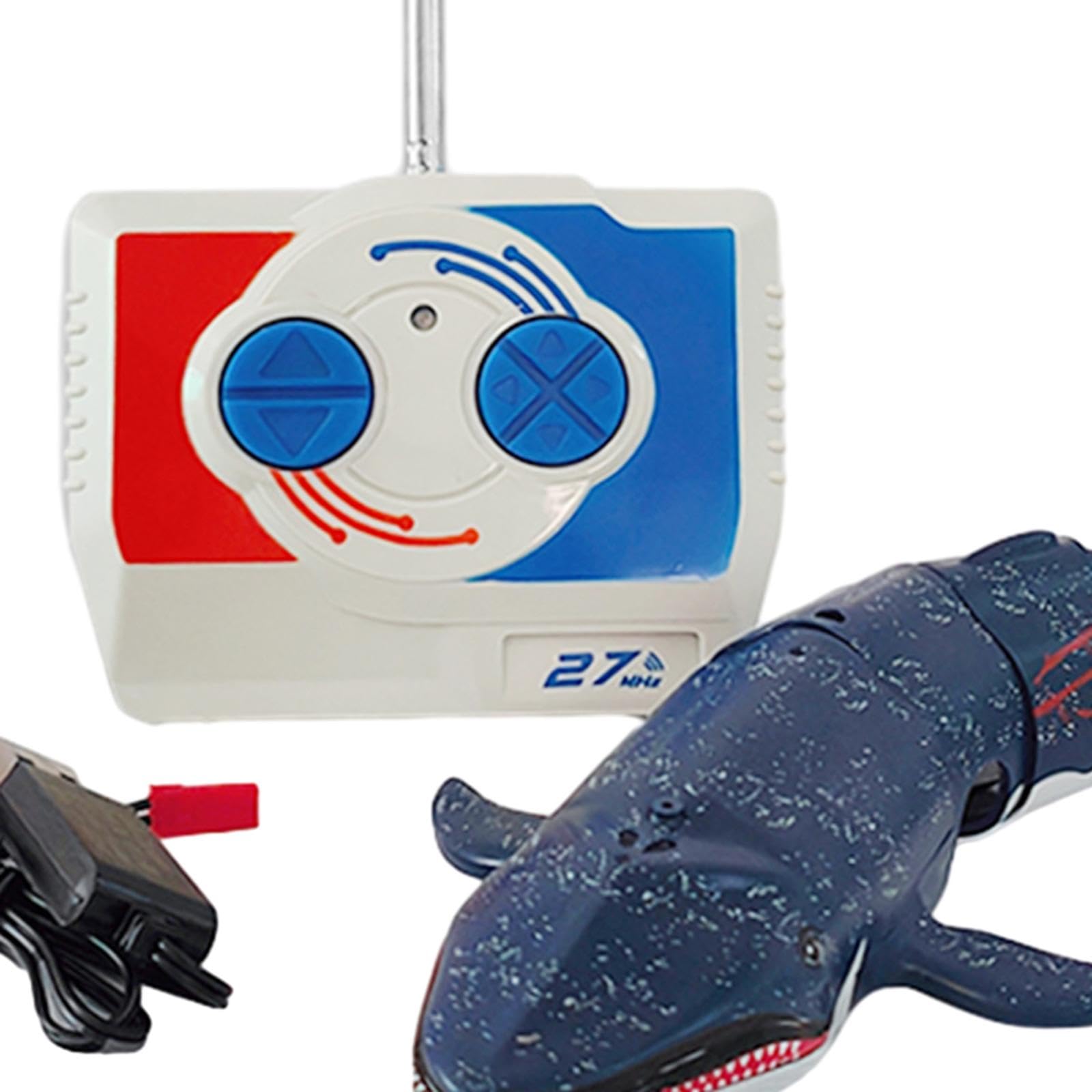 Walhai Spielzeug mit Fernbedienung, Poolspielzeug, Simulationsspielzeug, Langlebiges Mechanisches Walspielzeug, Flexibel, für Mädchen Und Jungen Ab 6, Blau