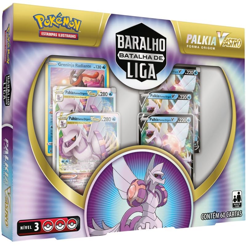 Box Pokémon Baralho Batalha de Liga Palkia Forma Origem V-Astro Copag Cards Cartas em português Oficial Original