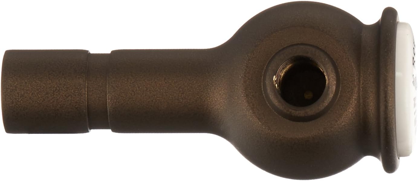 Rohl 9.21197H-EB Perrin & Rowe Georgian Era Lever Ball End Only with Hot Porcelain Indicator Cap for Wall Mounted Products, English Bronze