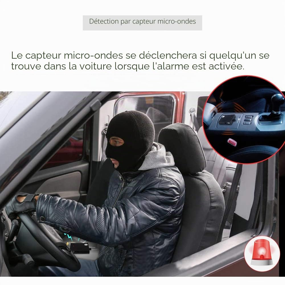 Easyguard EC202 2 voies système d'alarme de voiture avec écran LCD pager affichage à distance démarrage moteur et micro-ondes capteur DC12V