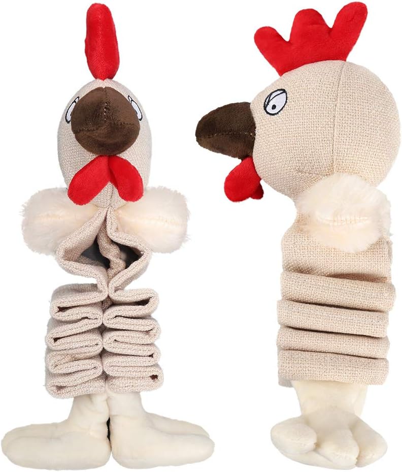 PUPTECK Cartoon Dog Rope Toy - Plush Raccoon Head Rope Body for Small Medium Large Puppies, Interactive Toys with a Squeaker & Soft…