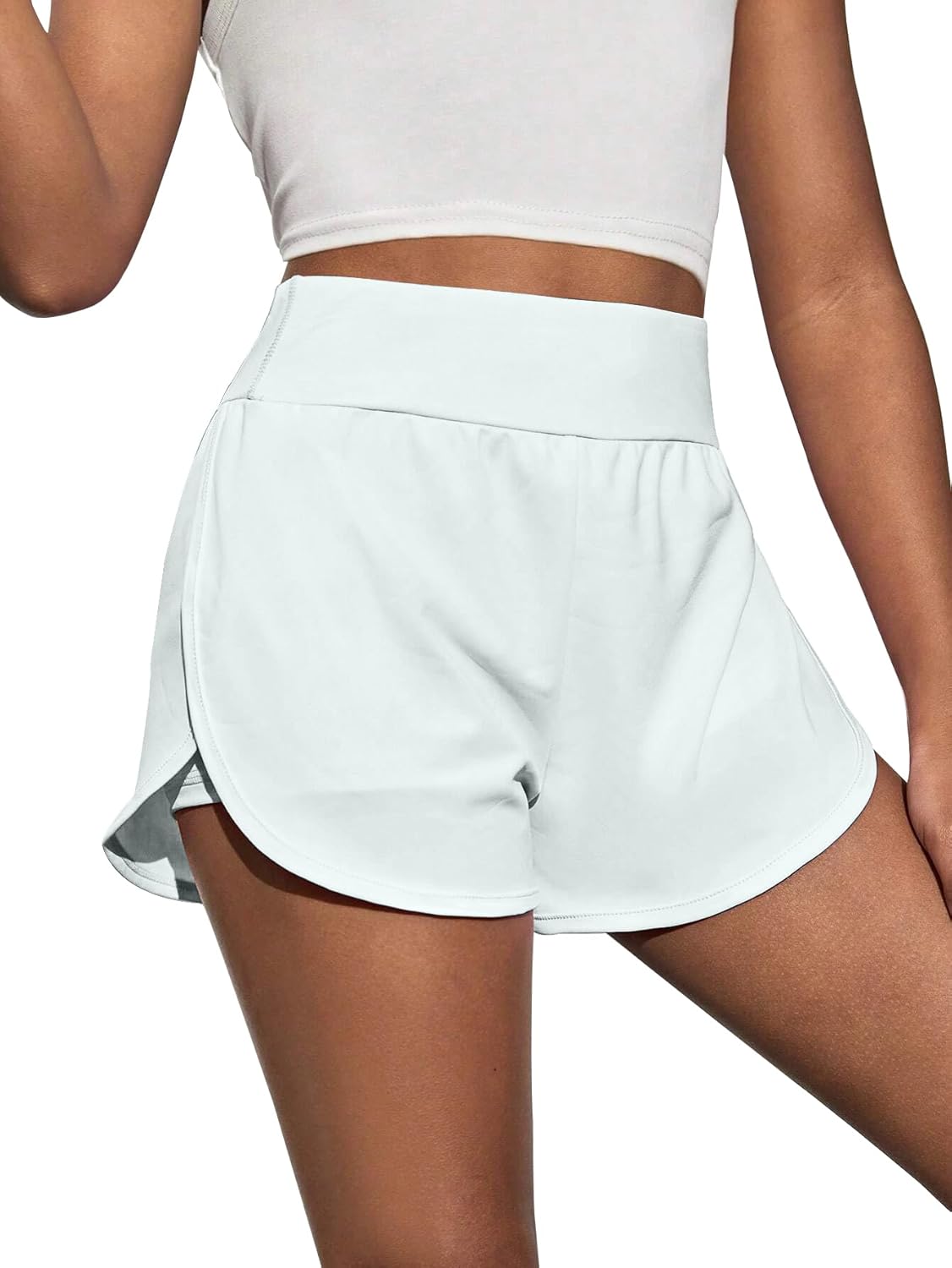 OEBLD Girls Athletic Shorts High Waisted 2 in 1 Kids Workout Running Volleyball Soccer Shorts with Liner