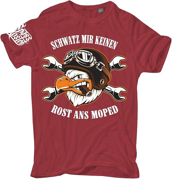 T-Shirt Schwatz Mir keinen Rost ans Moped Motorrad Sprüche Biker Simson Streetfighter - 1