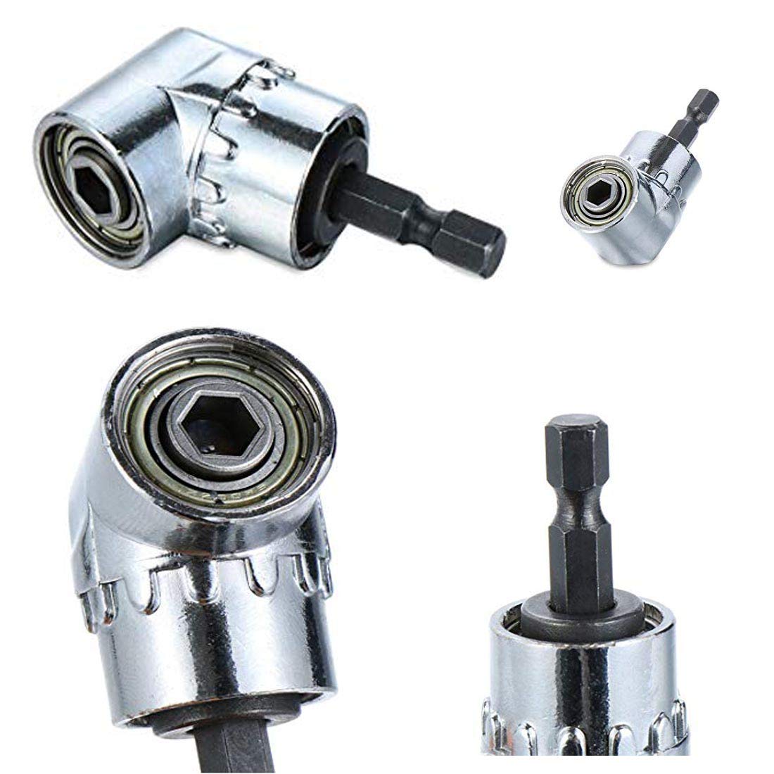 DIY Crafts 5 Pc Drill Bit Socket, Silver, 105° Right Angle Screwdriver Bit Set Hex Drill Bit Socket Wrench Adapter(5 Pc Drill Bit Socket, Silver) (B086S9KKKJ) Amazon Price History, Amazon Price Tracker
