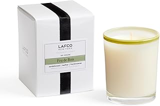 Votive Candle, Feu de Bois - 1.9 oz - 20-Hour Burn Time - Reusable Glass Vessel - Made in The USA